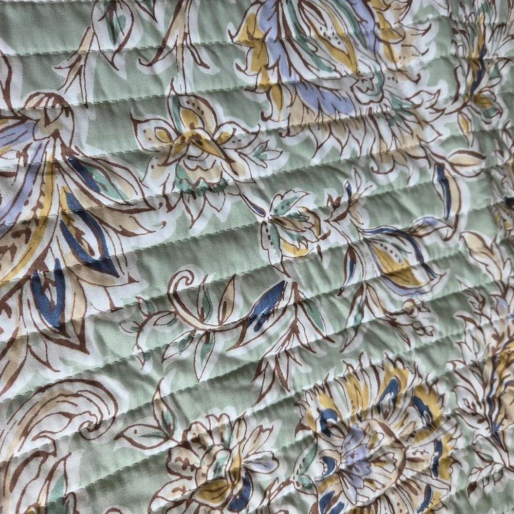 Nicole Miller Multicolor‎ Reversible Floral Set of Standard Pillow Shams Quilted